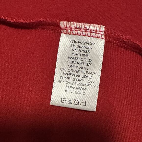 Susan Graver Passport Women 2X Cardigan Open Front 3/4 Sleeve Stretch Red - Picture 5 of 7